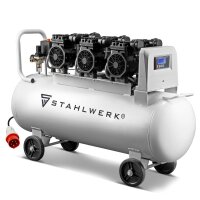 Compresor de aire comprimido STAHLWERK ST 1010 Pro - 10 bar, tres motores, potencia del motor 5,67 CV