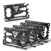 Toolcard 18 en 1 herramienta multifuncional tama&ntilde;o de tarjeta conjunto de 3 de acero