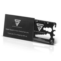 Toolcard 18 en 1 herramienta multifuncional tama&ntilde;o de tarjeta conjunto de 3 de acero