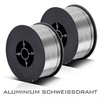 MIG MAG alambre para soldar de aluminio ER4043 Si5 (ALSI-5) &Oslash; 0,8 mm rollo de 0,45 kg Juego de 2